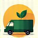 Icona di un camion con una foglia